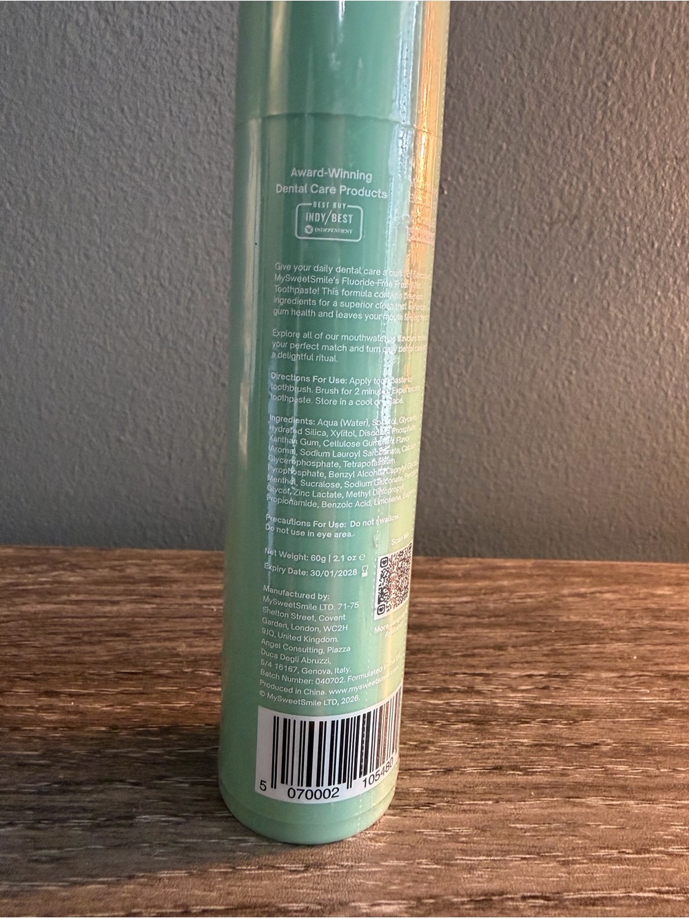 Fresh Mint Toothpaste Gel - - Picture 2 of 2